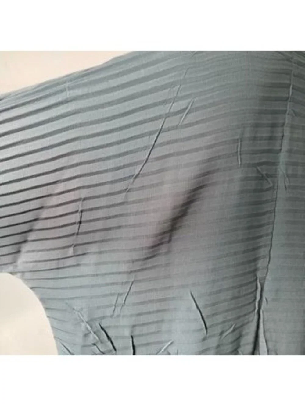 Babette San Francisco Pleated Tunic Shirt L Slate Blue Rare Retired Designer - Picture 7 of 10